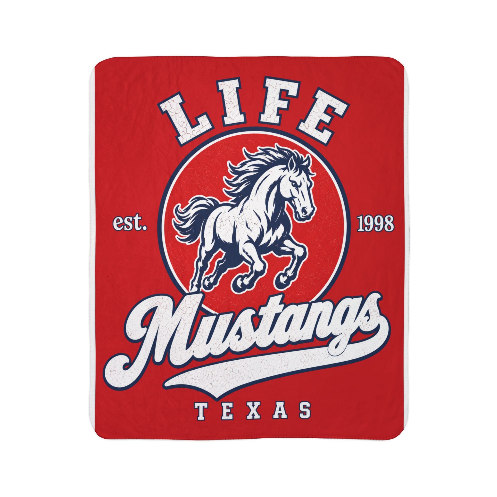 Life Mustangs Sherpa Blanket