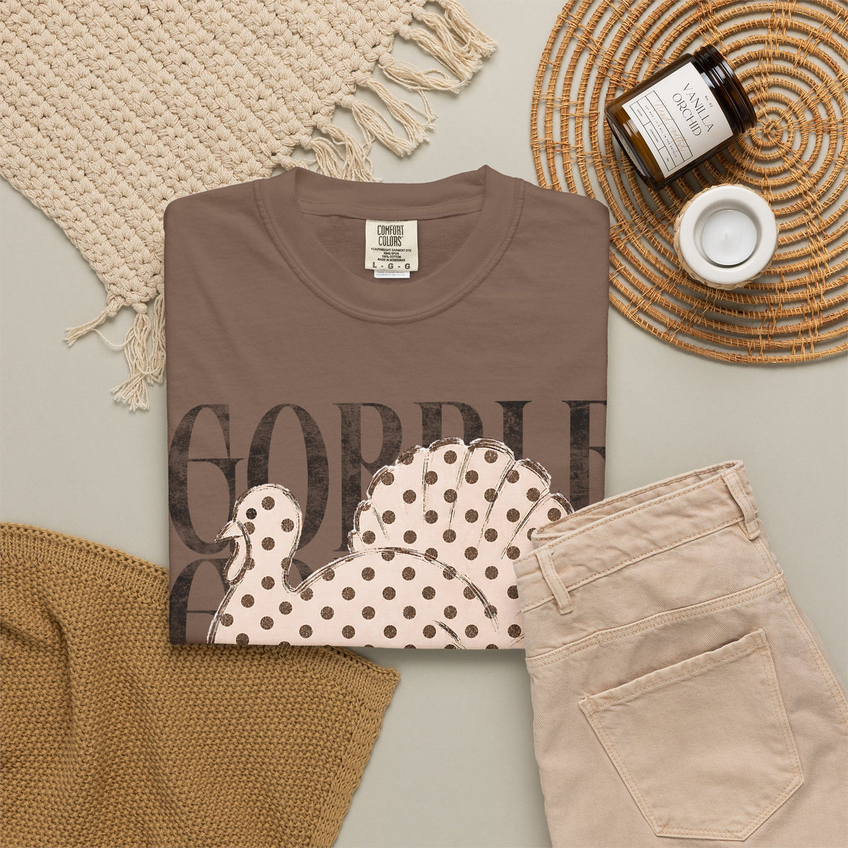 Gobble Turkey Comfort Colors T-shirt