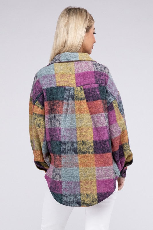 Multicolor Check Shirt Jacket