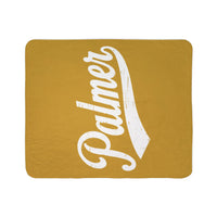 Palmer Script Sherpa Blanket
