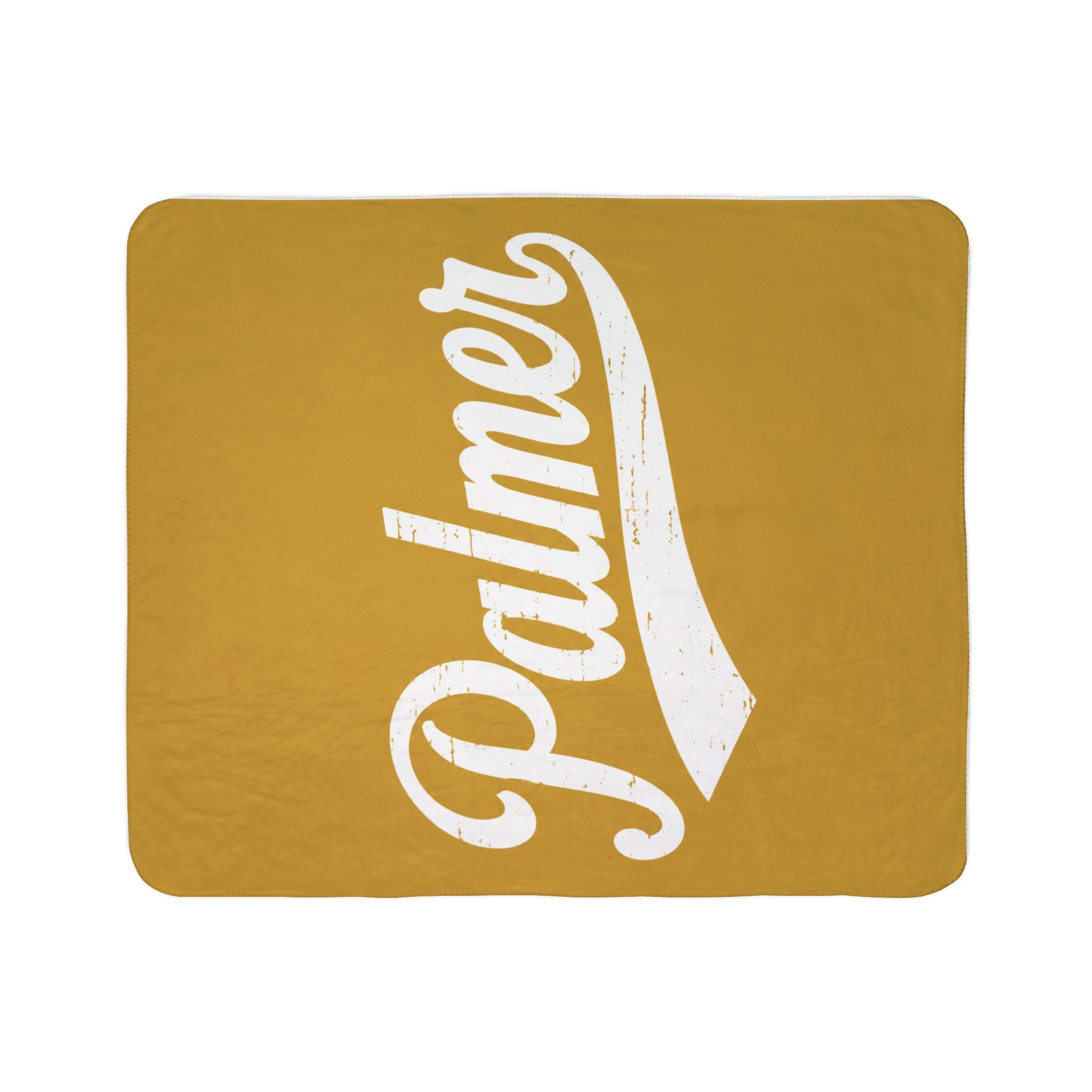 Palmer Script Sherpa Blanket