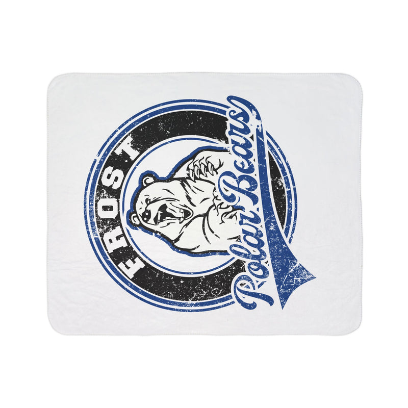 Frost Polar Bears Vintage Mascots Sherpa Blanket
