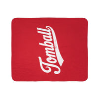 Tomball Script Sherpa Blanket