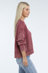 Vintage Washed Side Slit Sweater