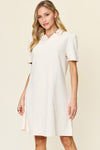 Textured Collared Neck Dress