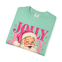 Pink Jolly Santa Comfort Colors T-shirt