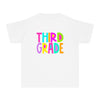 YOUTH Third Grade Neon Font Comfort Colors Tee