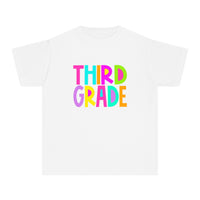 YOUTH Third Grade Neon Font Comfort Colors Tee