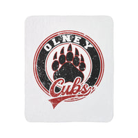 Olney Cubs Vintage Mascots Sherpa Blanket