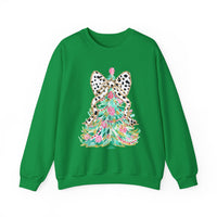 Preppy Christmas Tree with Bow Sweatshirt