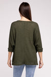 3/4 Length Textured Top