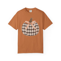 Checkered Pumpkin Comfort Colors T-shirt