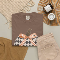 Checkered Pumpkin Comfort Colors T-shirt