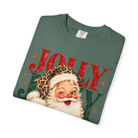 Leopard Jolly Santa Comfort Colors T-shirt