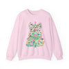 Preppy Christmas Tree with Bow Sweatshirt
