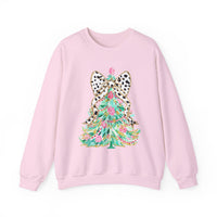 Preppy Christmas Tree with Bow Sweatshirt