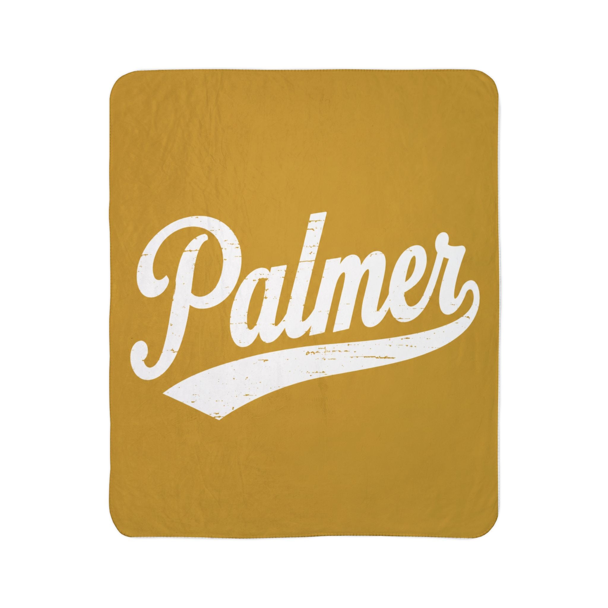 Palmer Script Sherpa Blanket