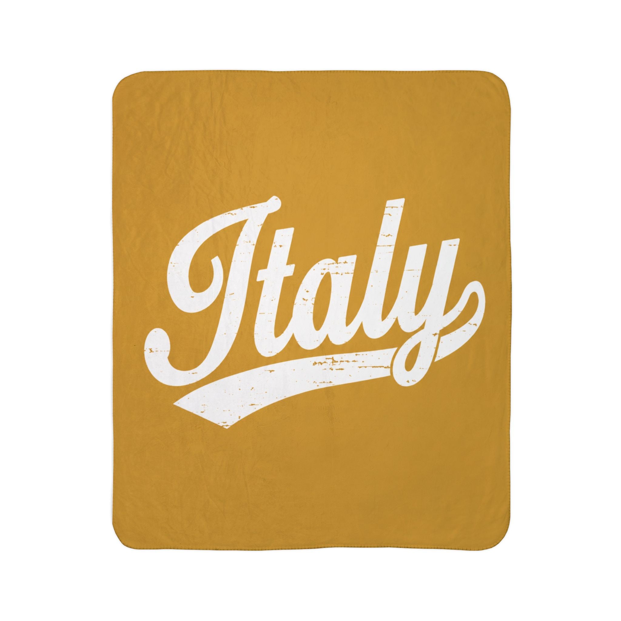 Italy Script Sherpa Blanket