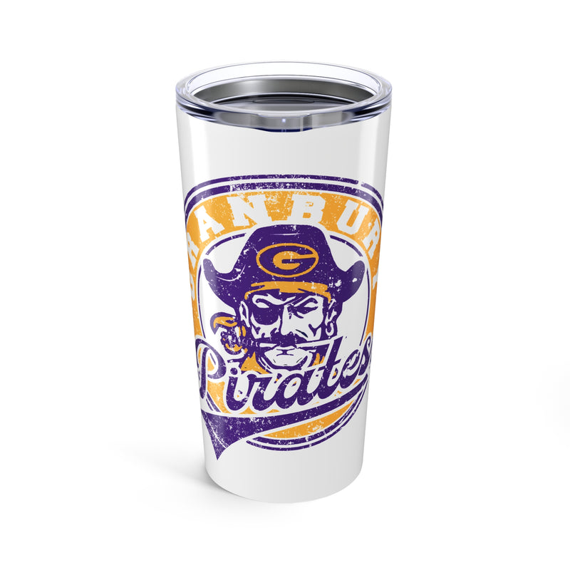 Granbury Pirates Vintage Mascot 20 Ounce Tumbler