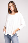 3/4 Length Textured Top