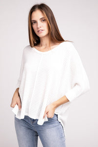 3/4 Length Textured Top