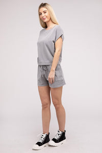 Casual Cotton Shorts Set