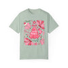 Pink Boho Christmas Collage Comfort Colors Tee