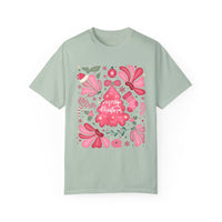 Pink Boho Christmas Collage Comfort Colors Tee