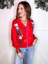 Sequin Nutcracker Bow Cardigan