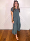 Zenana Gauze Crop Tee and Skirt Set