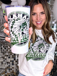 Waxahachie Indians Vitnage Mascot 20 Ounce Tumbler