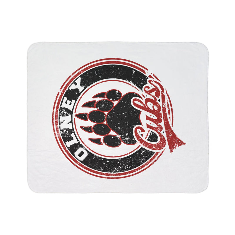Olney Cubs Vintage Mascots Sherpa Blanket