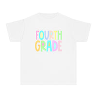 YOUTH FOURTH GRADE Pastel Font Comfort Colors Tee