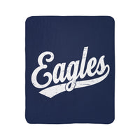Eagles Script Sherpa Blanket