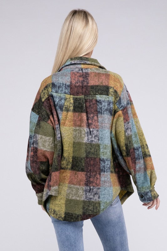 Multicolor Check Shirt Jacket