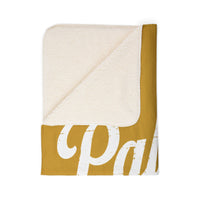 Palmer Script Sherpa Blanket