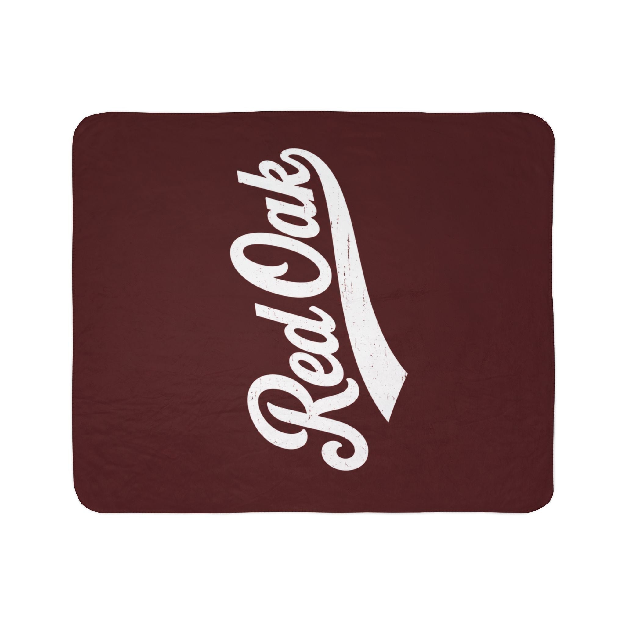 Red Oak Script Sherpa Blanket