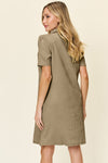 Textured Collared Neck Dress