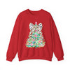 Preppy Christmas Tree with Bow Sweatshirt