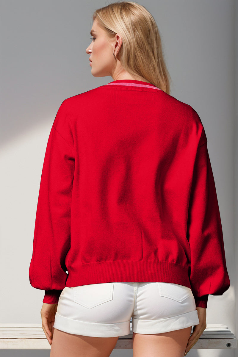 Sequin Nutcracker Bow Cardigan