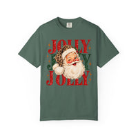 Leopard Jolly Santa Comfort Colors T-shirt