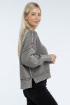Vintage Washed Side Slit Sweater