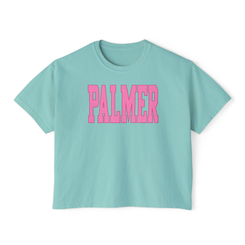 Pink Palmer Boxy Tee