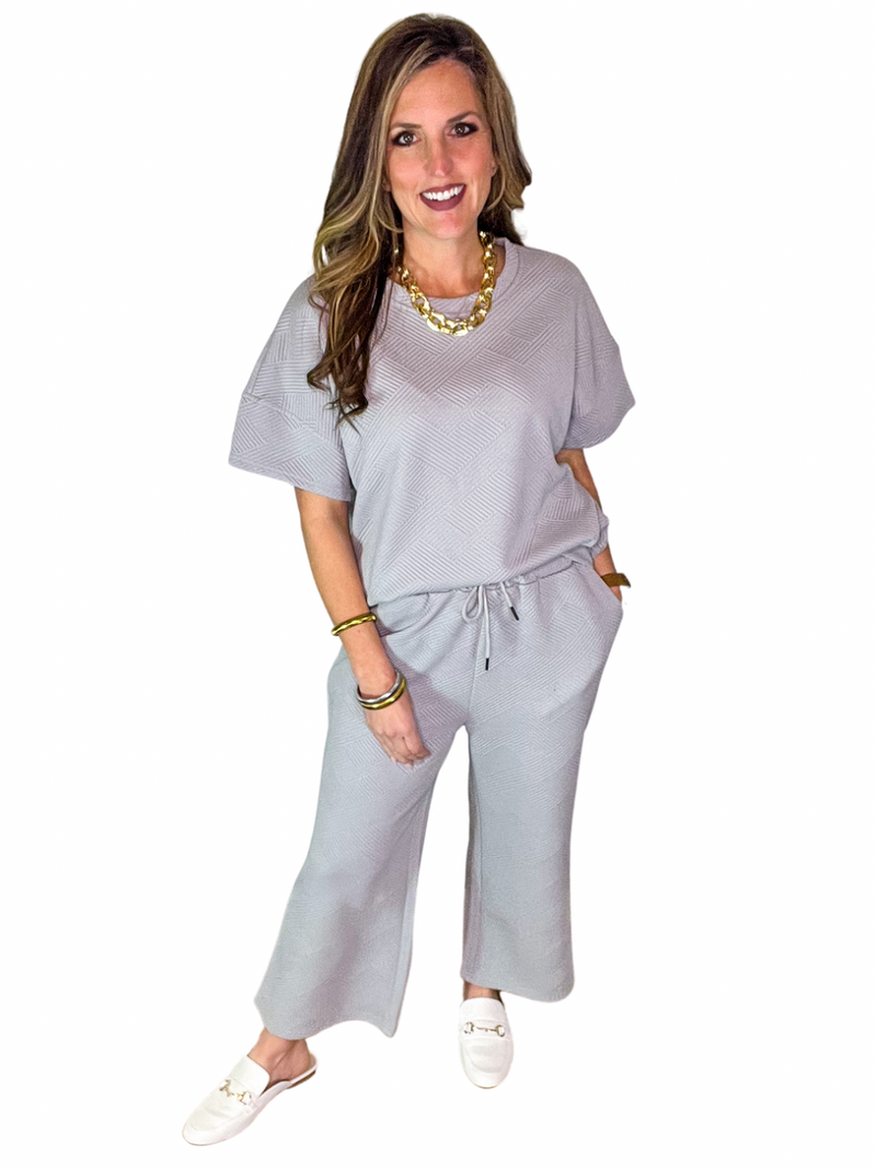 Dupe Textured Pants Set