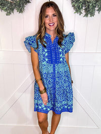 Umgee Mixed Print Dress