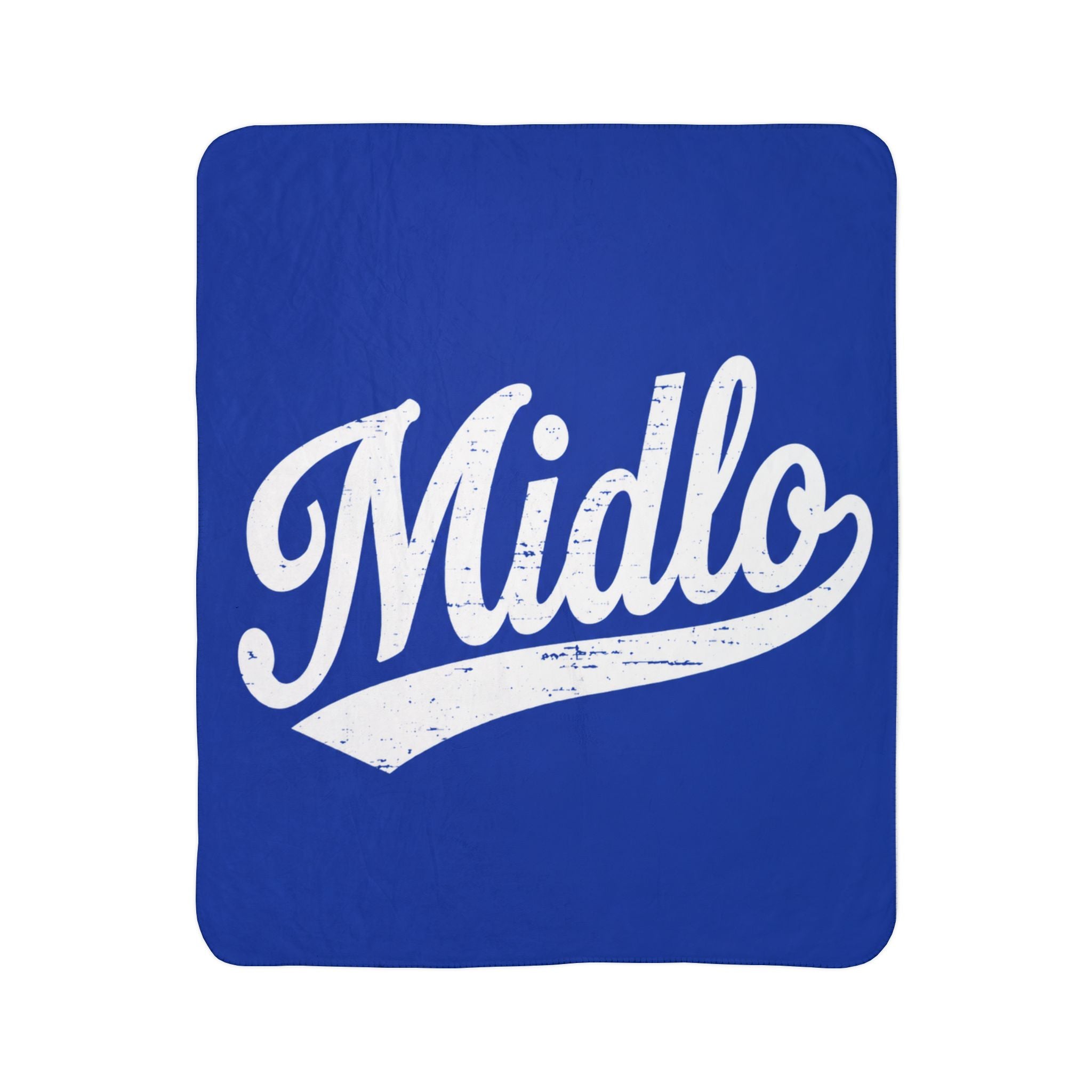 Midlo Script Sherpa Blanket