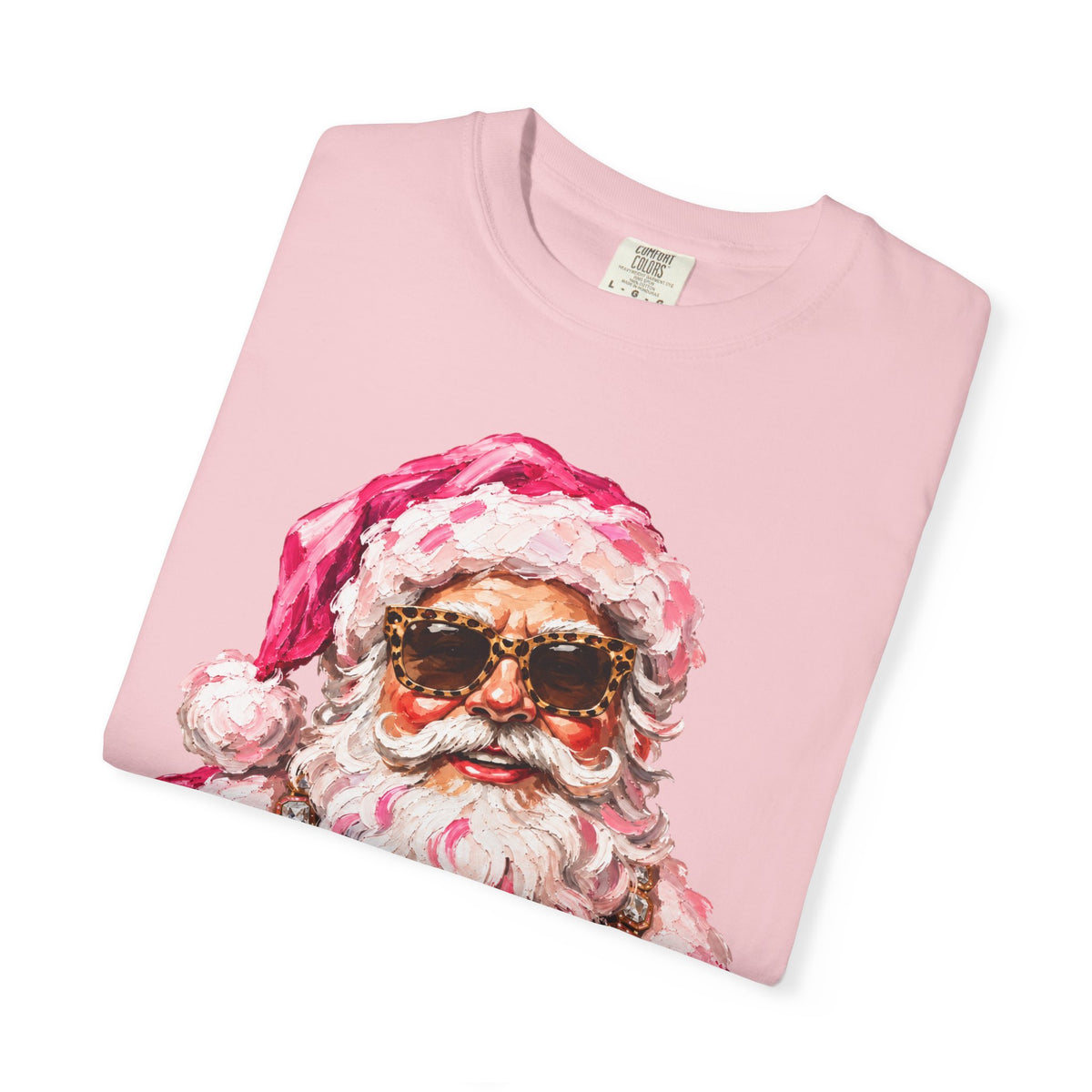 Pink Glam Santa Comfort Colors T-shirt