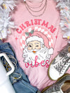 Christmas Vibes Pink Santa Sweatshirt