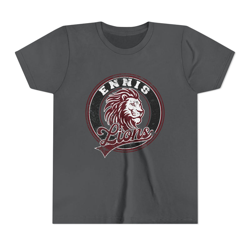 YOUTH Ennis Lions Vintage Mascot Bella Canvas T-Shirt