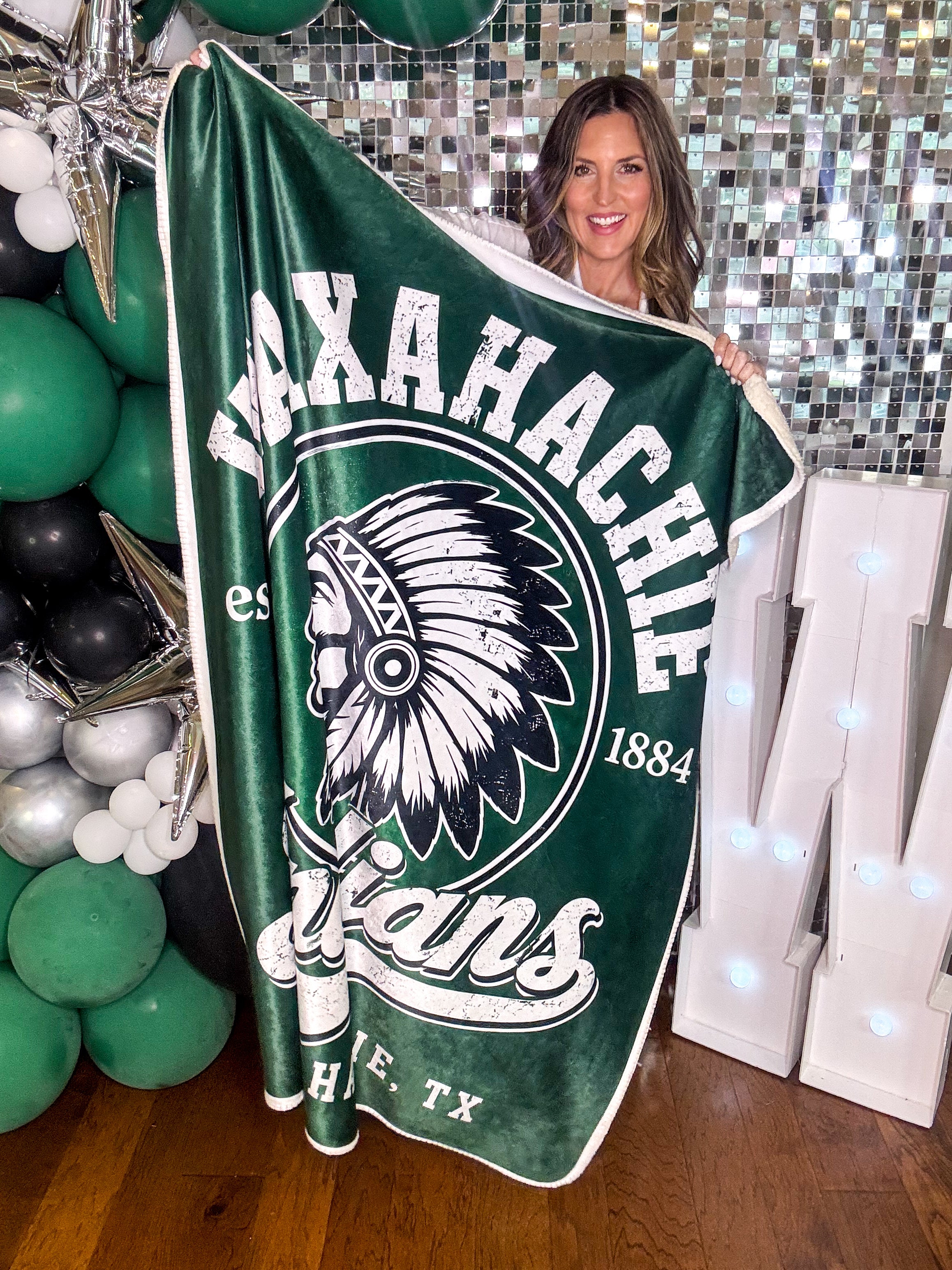 Waxahachie Indians Sherpa Blanket